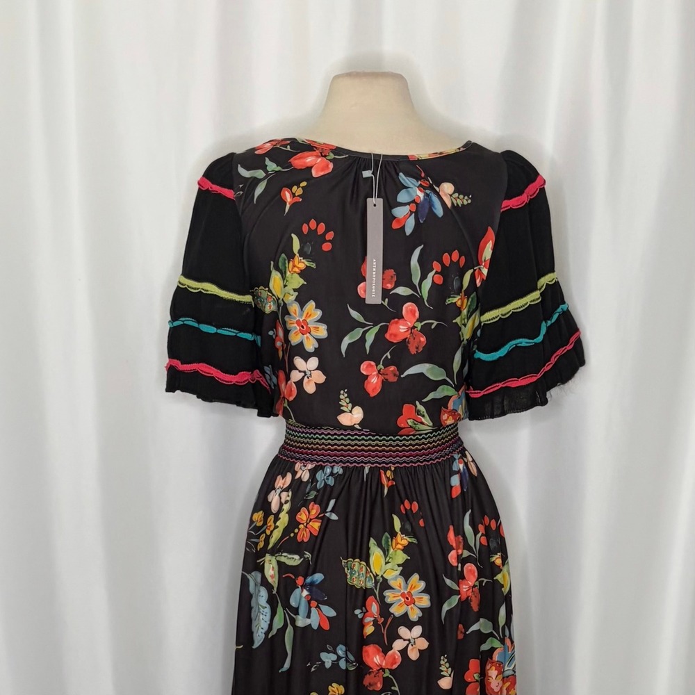 NWT!! Anthropologie ALDOMARTINS Catalonia Floral Paisley Maxi Dress Medium - Picture 10 of 16